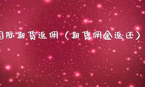 国际期货返佣(期货返佣是什么意思)_https://www.gfdzclz.com_科创板_第1张