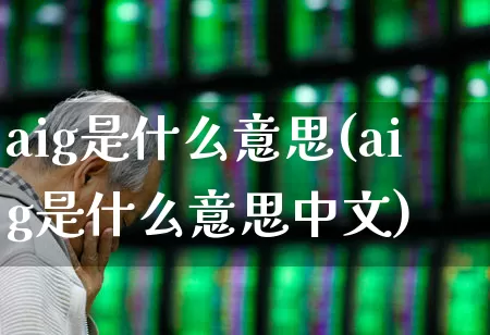 aig是什么意思(aig是什么意思中文)_https://www.gfdzclz.com_科创板_第1张