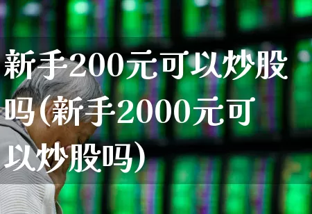 新手200元可以炒股吗(新手2000元可以炒股吗)_https://www.gfdzclz.com_科创板_第1张