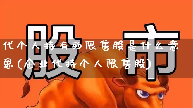 代个人持有的限售股是什么意思(企业代持个人限售股)_https://www.gfdzclz.com_深交所_第1张