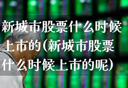 新城市股票什么时候上市的(新城市股票什么时候上市的呢)_https://www.gfdzclz.com_科创板_第1张