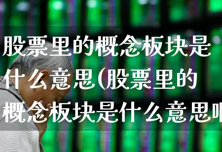 股票里的概念板块是什么意思(股票里的概念板块是什么意思啊)_https://www.gfdzclz.com_北交所_第1张