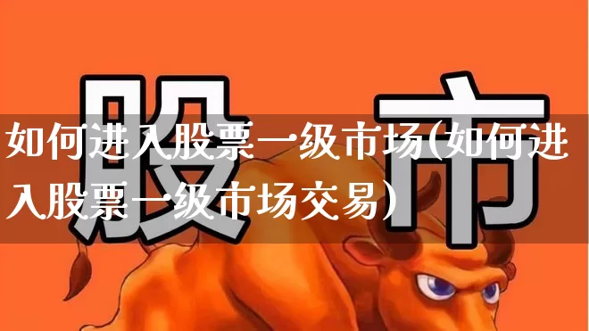 如何进入股票一级市场(如何进入股票一级市场交易)_https://www.gfdzclz.com_深交所_第1张