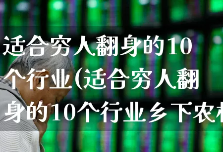适合穷人翻身的10个行业(适合穷人翻身的10个行业乡下农村生意)_https://www.gfdzclz.com_深交所_第1张