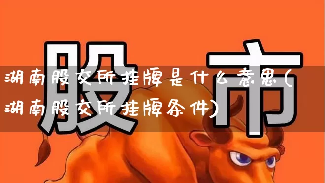 湖南股交所挂牌是什么意思(湖南股交所挂牌条件)_https://www.gfdzclz.com_深交所_第1张