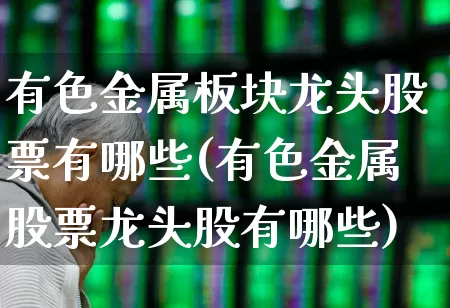 有色金属板块龙头股票有哪些(有色金属股票龙头股有哪些)_https://www.gfdzclz.com_科创板_第1张