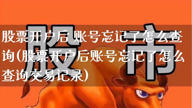 股票开户后 账号忘记了怎么查询(股票开户后账号忘记了怎么查询交易记录)_https://www.gfdzclz.com_深交所_第1张