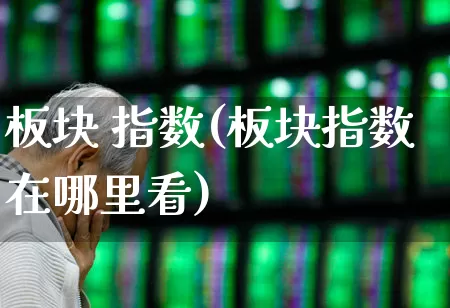板块 指数(板块指数在哪里看)_https://www.gfdzclz.com_科创板_第1张