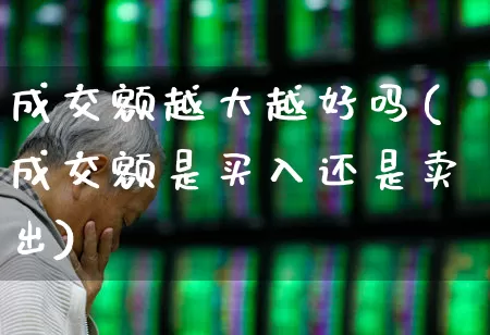 成交额越大越好吗(成交额是买入还是卖出)_https://www.gfdzclz.com_科创板_第1张