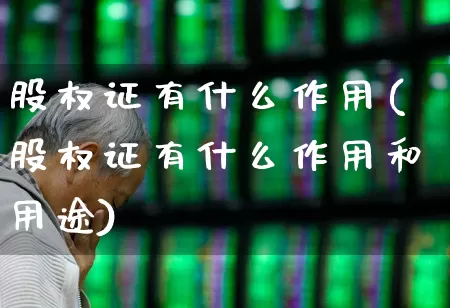 股权证有什么作用(股权证有什么作用和用途)_https://www.gfdzclz.com_深交所_第1张
