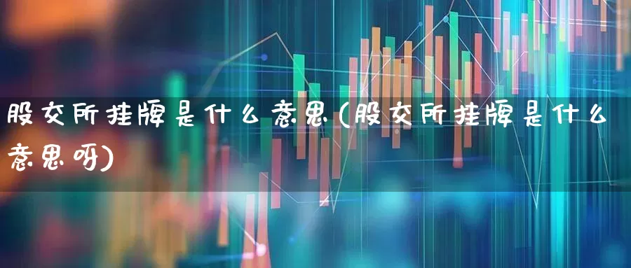 股交所挂牌是什么意思(股交所挂牌是什么意思呀)_https://www.gfdzclz.com_北交所_第1张