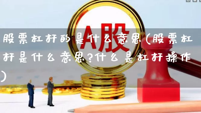 股票杠杆的是什么意思(股票杠杆是什么意思?什么是杠杆操作)_https://www.gfdzclz.com_上交所_第1张