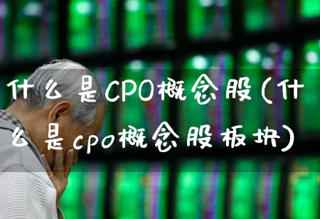 什么是CPO概念股(什么是cpo概念股板块)_https://www.gfdzclz.com_北交所_第1张