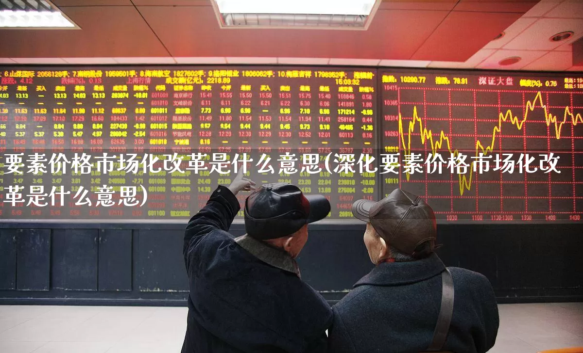要素价格市场化改革是什么意思(深化要素价格市场化改革是什么意思)_https://www.gfdzclz.com_深交所_第1张