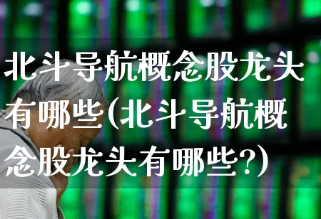 北斗导航概念股龙头有哪些(北斗导航概念股龙头有哪些?)_https://www.gfdzclz.com_科创板_第1张