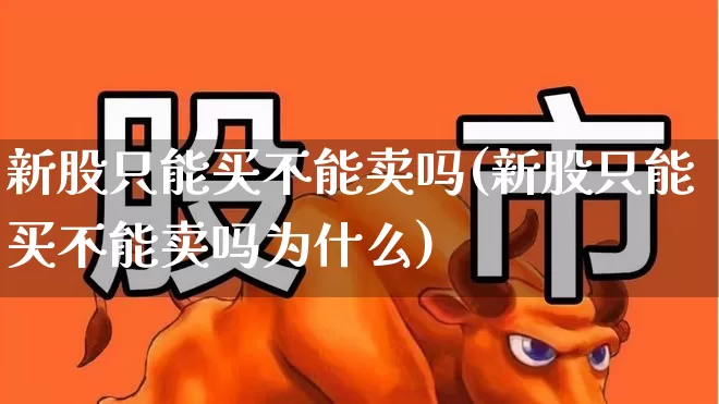 新股只能买不能卖吗(新股只能买不能卖吗为什么)_https://www.gfdzclz.com_创业板_第1张