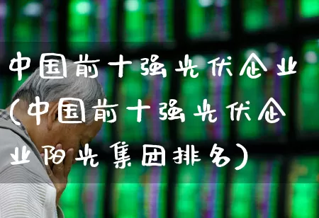 中国前十强光伏企业(中国前十强光伏企业阳光集团排名)_https://www.gfdzclz.com_科创板_第1张