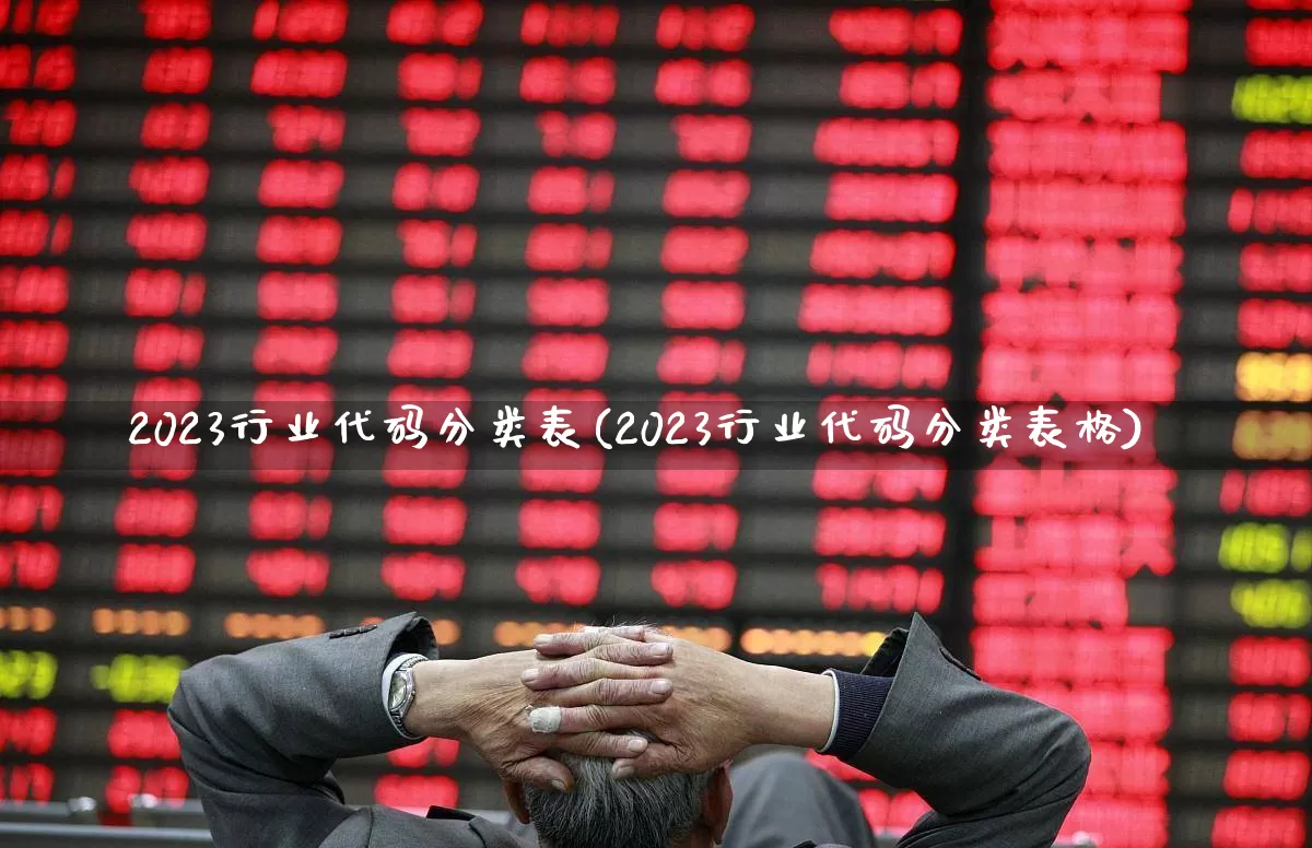 2023行业代码分类表(2023行业代码分类表格)_https://www.gfdzclz.com_创业板_第1张