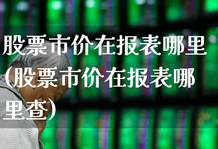 股票市价在报表哪里(股票市价在报表哪里查)_https://www.gfdzclz.com_上交所_第1张
