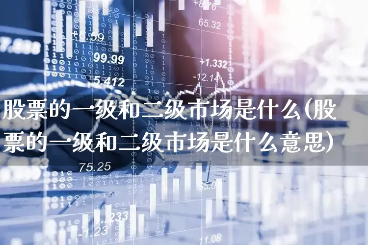 股票的一级和二级市场是什么(股票的一级和二级市场是什么意思)_https://www.gfdzclz.com_北交所_第1张