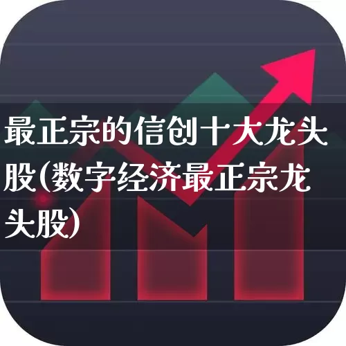 最正宗的信创十大龙头股(数字经济最正宗龙头股)_https://www.gfdzclz.com_上交所_第1张