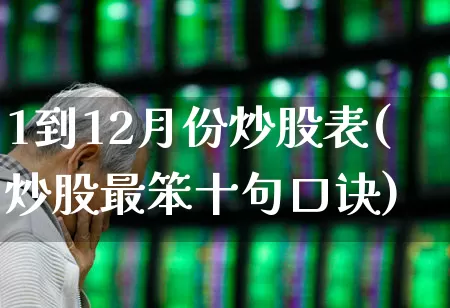 1到12月份炒股表(炒股最笨十句口诀)_https://www.gfdzclz.com_深交所_第1张