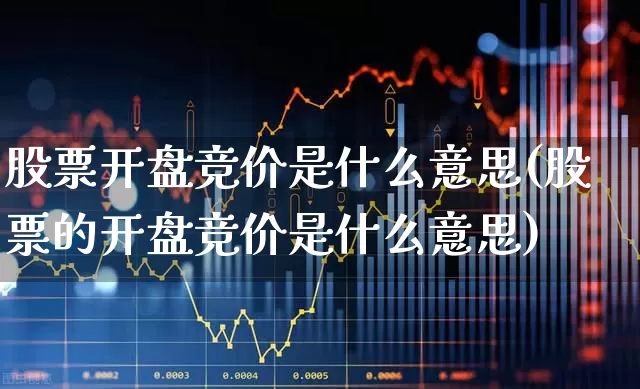 股票开盘竞价是什么意思(股票的开盘竞价是什么意思)_https://www.gfdzclz.com_上交所_第1张