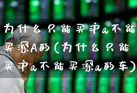为什么只能买沪a不能买深A的(为什么只能买沪a不能买深a的车)_https://www.gfdzclz.com_科创板_第1张
