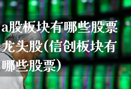 a股板块有哪些股票龙头股(信创板块有哪些股票)_https://www.gfdzclz.com_创业板_第1张