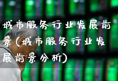 城市服务行业发展前景(城市服务行业发展前景分析)_https://www.gfdzclz.com_北交所_第1张