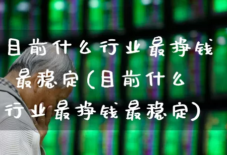 目前什么行业最挣钱 最稳定(目前什么行业最挣钱最稳定)_https://www.gfdzclz.com_上交所_第1张